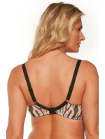 Dámska podprsenka BS0 1234 Alia Béžová s čiernou - Gaia