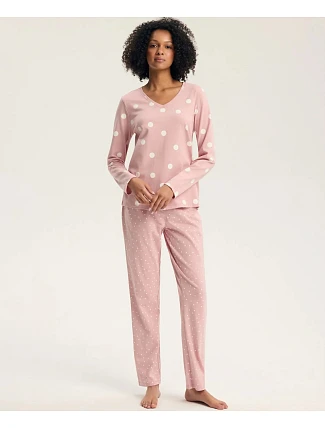 Dámske pyžamo Henderson 45425 Gitte, s dlhými rukávmi, veľkosti S–2XL Dámske pyžamo Henderson 45425 Gitte, s dlhými rukávmi, veľkosti S–2XL