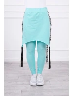 Nohavice/oblek s nápisom selfie mint