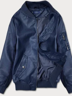 Tmavo modrá bunda typu pilotka (XW12X)