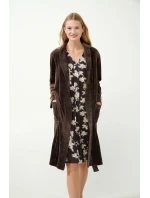 Vamp - Jednofarebný zamatový župan 21163 - Vamp