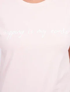 Nakupovanie je moja kardio blúza púdrovo ružová