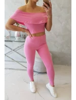 Sada s volánikom svetlo ružová