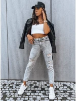 Dámske boyfriend džínsy LORENT svetlo šedé FashionStreet UY1375 Dámske boyfriend džínsy LORENT svetlo šedé FashionStreet UY1375