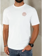 Pánske biele tričko s potlačou FashionStreet RX5415 Pánske biele tričko s potlačou FashionStreet RX5415