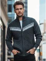 Pánsky sveter bez zipsu tmavosivý FashionStreet WX2260z