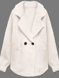 Krátky prehoz cez oblečenie typu alpaka v ecru farbe (CJ65)