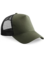 Beechfield B 640B Detská 5-panelová čiapka Trucker 53.640B olivovo zelená/čierna