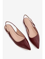 Baleríny Ze Zlatou Sponou Bordové Iverelle