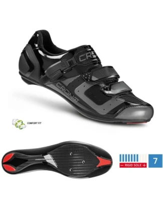 CRONO cestná obuv CR-3 black 45 nylon