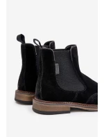 Zamszowe Męskie Botki Sztyblety Big Star OO174192 Czarne