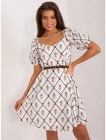 LK SK 509406 šaty.31 bielo-hnedá