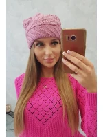 Dámska čiapka Dagmara K332 tmavo ružová