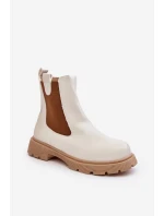 Botki Sztyblety Damskie Na Zamek Białe Ramhel