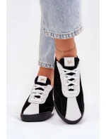 Skórzane Buty Sportowe Damskie Laura Messi 2935 Czarne