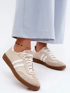 Zazoo N1068 Dámske kožené nízke tenisky Beige