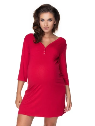 Dámska nočná košeľa model 138231 burgundy - PeeKaBoo