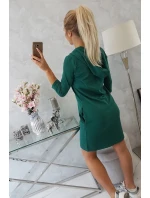 Šaty s kapucňou a vreckami zelené Šaty s kapucňou a vreckami zelené