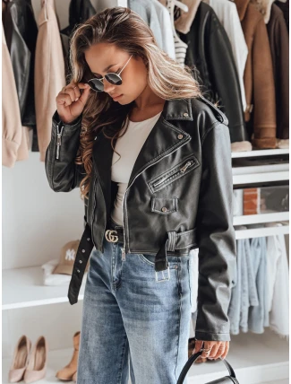 PALIGOR dámska kožená bunda ramones black FashionStreet TY4160 PALIGOR dámska kožená bunda ramones black FashionStreet TY4160
