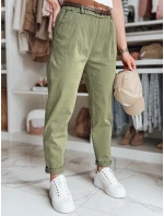 Dámske nohavice chinos s opaskom RELCIX khaki FashionStreet UY2582