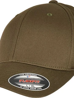Flexfit 6277OC 6-panelová čiapka z bio bavlny 55.77OC burnt olive