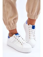 Damskie Sportowe Buty Biało-Niebieskie Be First!