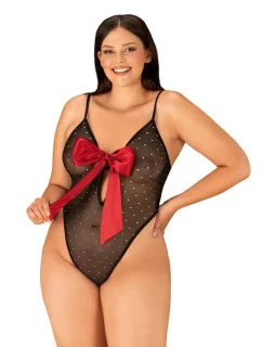 Elegantné body Tiene teddy 2XL/3XL - Obsessive