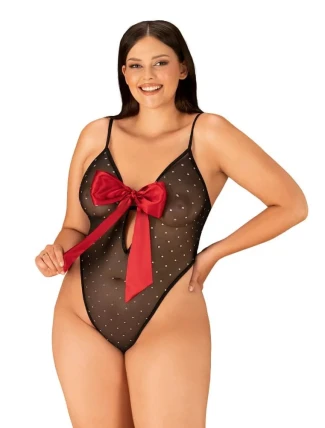 Elegantné body Tiene teddy 2XL/3XL - Obsessive