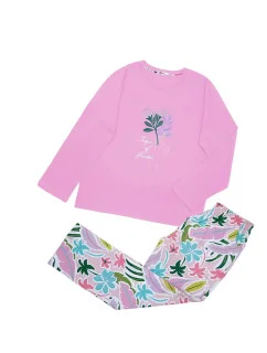 Dámske pyžamo 165/049 ružové s potlačou - Karol