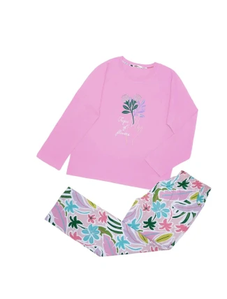 Dámske pyžamo 165/049 ružové s potlačou - Karol