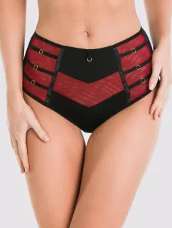 NAHÉ NOHAVIČKY S VYSOKÝM PÁSOM 19064 ČERVENÉ