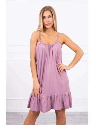 Tenké šaty bez ramienok tmavoružové