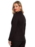 K141 Sako s dvojitým vreckom a klopou - čierne