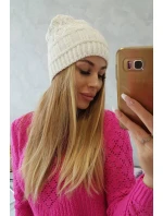 Fleecová čiapka Marta K231 ecru