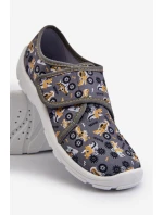 Wygodne Kapcie Chłopięce Na Rzep Befado 974Y552 Szare