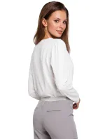 K037 Zavinovacia blúzka - čierna