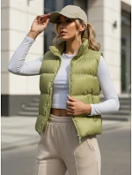Dámska prešívaná vesta WILLOW TY3797 pistáciová - FashionStreet