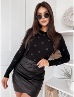 ATHENA dámsky sveter čierny FashionStreet MY2054 ATHENA dámsky sveter čierny FashionStreet MY2054