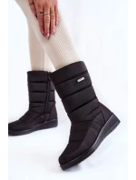 teplé topánky na klinoch Black Calena teplé topánky na klinoch Black Calena