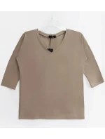 Hladká dámska blúzka s výstrihom do V Hladká dámska blúzka s výstrihom do V