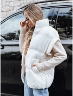 Dámska prešívaná vesta NIMIA ecru FashionStreet TY3250