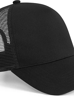 Beechfield B 642 5-panelová snapbacková čiapka „Microknit Trucker“ 53.0642 čierna