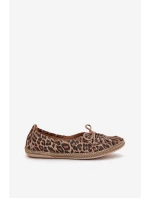 Ploché baleríny z prírodnej leopardej kože Zazoo 10179 brown Ploché baleríny z prírodnej leopardej kože Zazoo 10179 brown