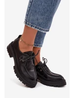 Dámské polobotky z eko kůže černé Adrelle