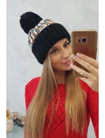Dámska čiapka Ellen s brmbolcom K325 čierna