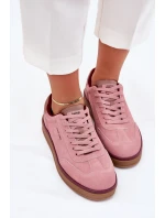 Zamszowe Damskie Sneakersy Daniel Lopez Just Dare SS2D4010 Różowe