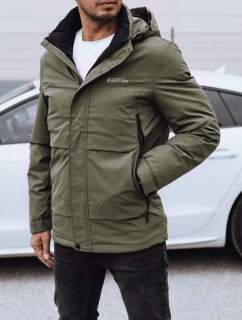 Pánska zimná bunda s kapucňou zelená FashionStreet TX4909