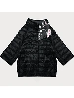 Dámska obojstranná bunda Goodlookin 3/4 rukávy čierna/floral (PC-7511-1)