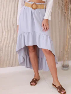 Sukňa s dlhšou zadnou časťou šedá