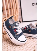 Dziecięce Klasyczne Niskie Trampki BIG STAR HH374195 Granatowe